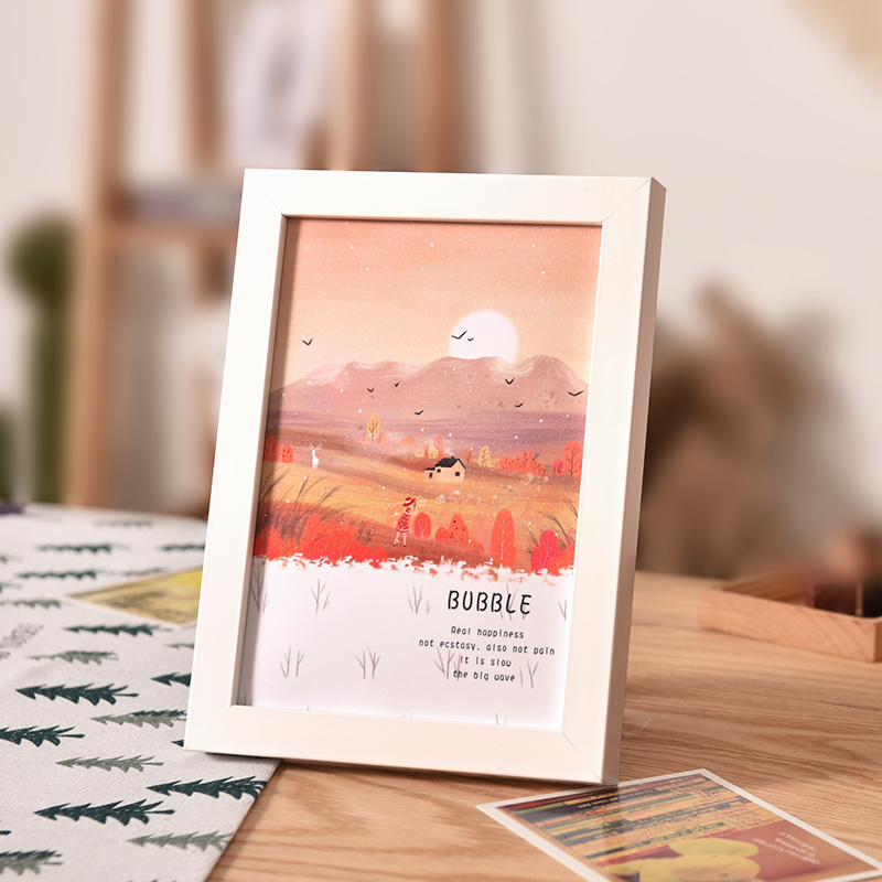 10X10Cm A5A4 Paper Oil Pastel Painting Works Mounting Display Frame Hand Account Small Photo Frame Can Be Hung on the Table Picture Frame