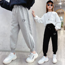 Girls Pants 2022 Spring Clothing New Child in Spring and Autumn Leisure Pants Wear Childrens Fashion Pants Outside