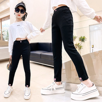 Girls pants children jeans spring dress wear 2022 new gas big childrens clothing girl spring and autumn pants