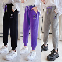 Girls pants in spring and autumn wear childrens pants in spring - air casual trousers in the big childrens sports pants 2022 new models