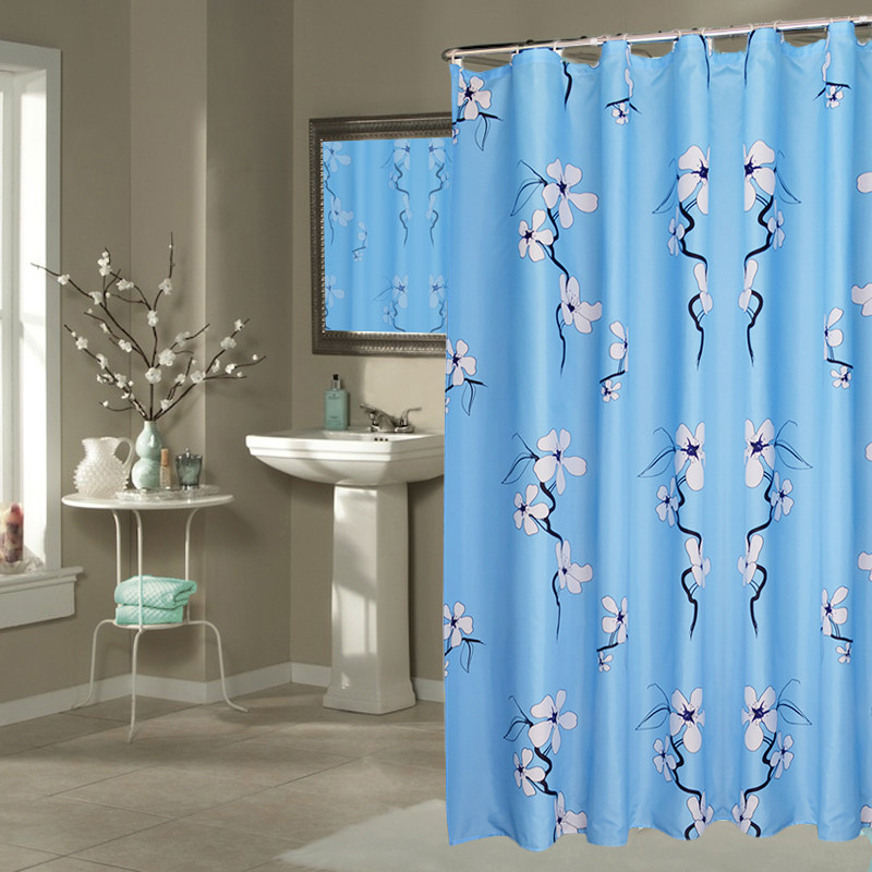 Cosmetic bathroom shower curtain shower curtain waterproof anti - mold cut curtain and shower curtain - gauge hook