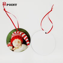 Thermal Transfer round double-sided Christmas pendant round 80mm