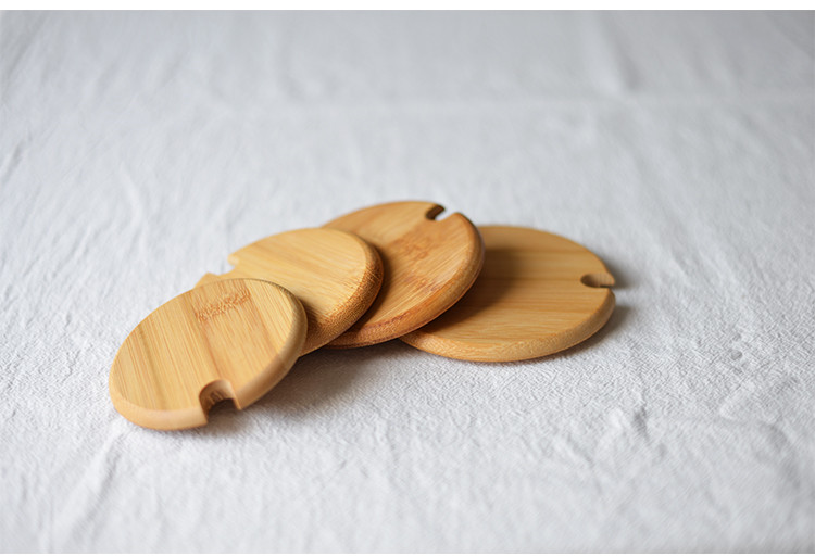 Ba picks Gỗ thân thiện với môi trường cốc thủy tinh nắp cốc gốm thủy tinh nắp thủy tinh chịu nhiệt nắp nước bình nước giữ nhiệt lock&lock