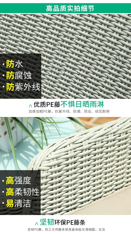 Bàn ghế ngoài trời kết hợp bàn ghế kết hợp Biệt thự sân vườn Bàn ghế hiên bàn cà phê Teng ghế giải trí wicker ghế ba mảnh - Bàn ghế ngoài trời / sân mẫu bàn ghế ngoài trời đẹp
