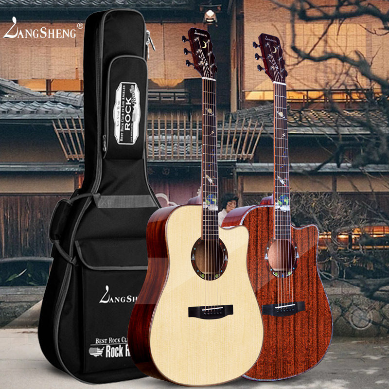 Langsheng New Products 41 inch single board folk music Guitar finger play electric box advanced students male and female guitar piano
