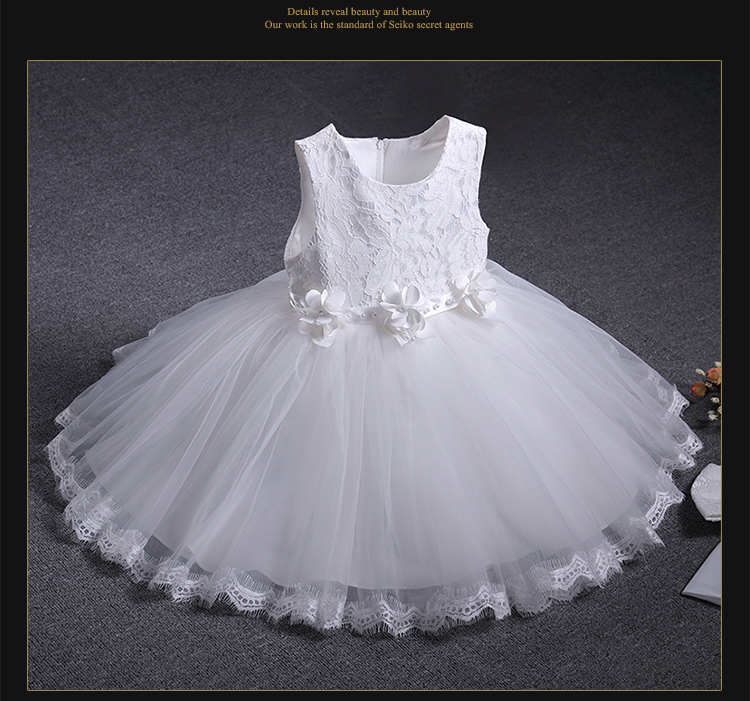 Váy trắng công chúa váy fluffy váy mẫu giáo hợp xướng nhảy múa trang phục khiêu vũ mùa hè trang phục trẻ em ngày - Trang phục áo len bé gái