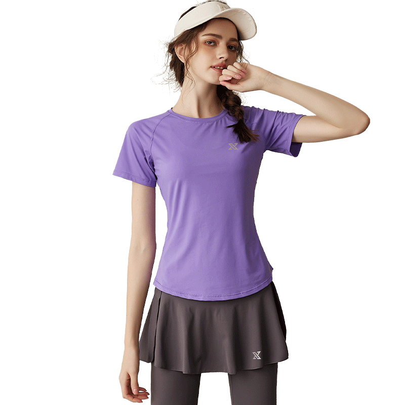 Sports suit women's badminton fitness wear high-end long-sleeved top pink running jacket tennis spring and autumn new style