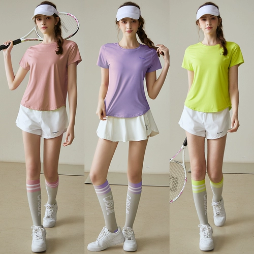 Весенний летний спортивный костюм, быстросохнущая дышащая шелковая одежда для гимнастики для бадминтона для спортзала, для бега