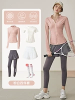 Комплект, белая куртка, белые шорты, штаны для спортзала, 4 предмета, короткий рукав, для бега