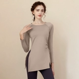 Одежда для йоги, длинный комплект для тренировок для спортзала, спортивный лонгслив, для бега, средней длины, по фигуре