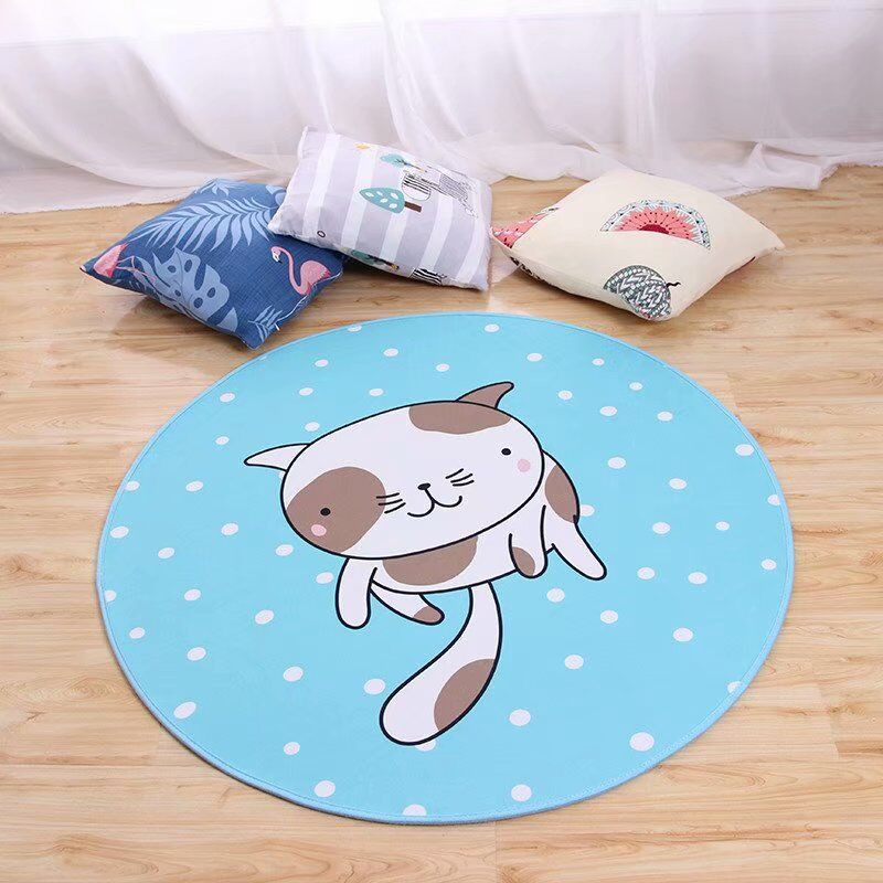 Phòng trẻ em mẫu giáo hoạt hình anime giỏ tròn xoay ghế máy tính ghế thảm bé lều bò mat - Thảm thảm lót sàn