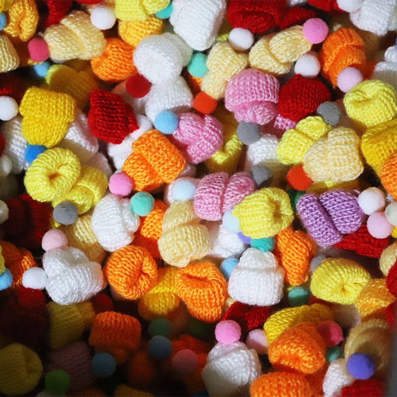 DIY Christmas Mini Hat Cute Hair Line Woven Balls Balls Milk Tea Bottle Wine Bottle Decoration Cap Holiday Gift Cap-Taobao