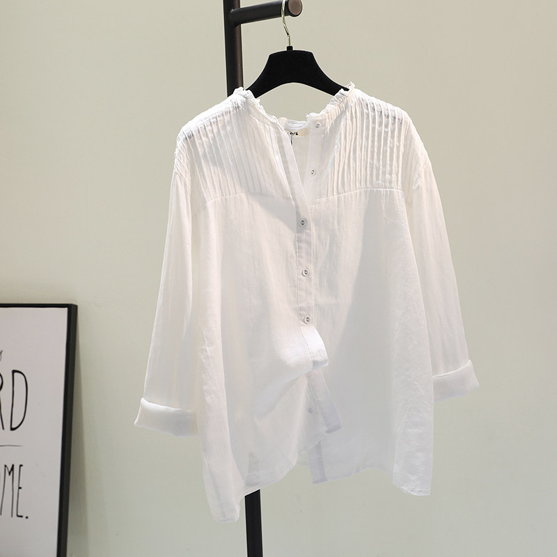 ocnltiy 2023 Spring Han Shirt Cotton Sleeve Shirt Womens Sun - sun - leisure shirt coat