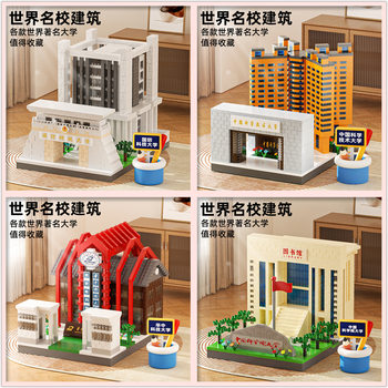 Compatible with Certain High-Quality Building Blocks from Tsinghua University and Peking University, Famous University Architecture Series Educational Assembly Toys, Birthday Gift for Boys