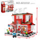 Senbao 601017-24 Small Particle City Convenience Store Ramen Burger Shop Street View Building Assembly Model Building Blocks