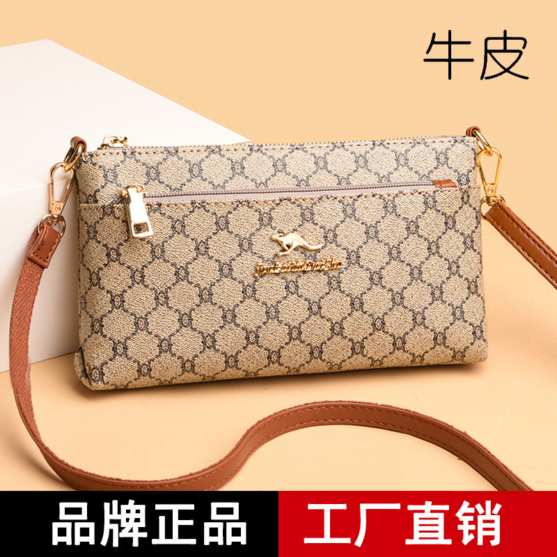 Emgrand Kangaroo Soft Leather Mini Crossbody Phone Bag 2026 New Fashion Horizontal Coin Purse Small Bag for Women Shopping Bag