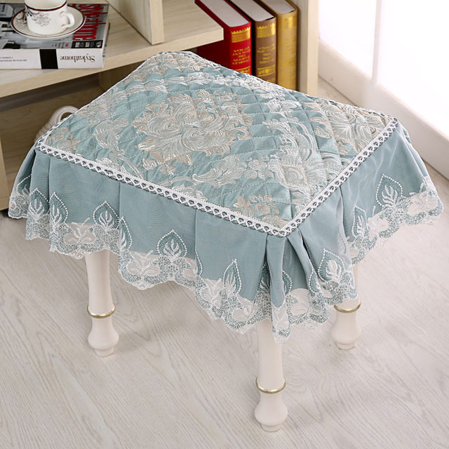 European non-slip thickened small square stool cushion piano stool cushion chair cushion square seat cushion students dressing table lace cushion