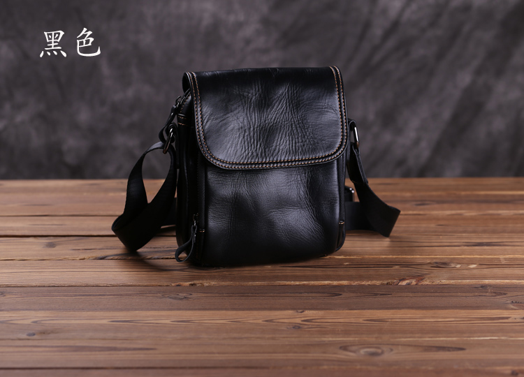 Túi xách nam nhỏ nam vai nhỏ Messenger túi da ba lô mùa hè retro điện thoại di động túi da túi đa chức năng - Túi của con người túi đẹp
