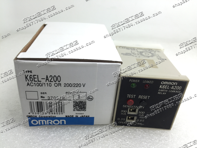 K6El-A200/200/100/500/A500/30 Omron Leakage Detection Relay, Genuine in Stock
