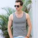 Mùa hè cotton slim-fit vai rộng vest nam kích thước lớn kéo dài thể thao bó sát mỏng phần thoáng khí nam xu hướng màu tinh khiết - Lót