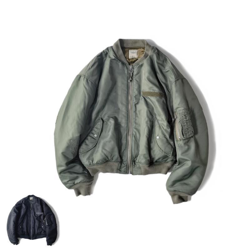 Sonofloon Retro Ma1 Bomber Jacket Bomber American Style Men's Patch Ma-1 Jacket Trendy Thorson