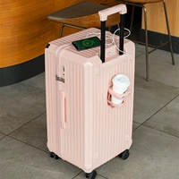 (Обновленная модель) Светло-розовый — амортизирующий держатель для стакана с тормозной водой + USB + крючок