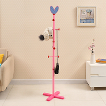 Solid wood hanger Floor-to-ceiling coat rack European cartoon bedroom simple modern creative combination Childrens coat rack