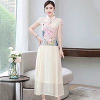 Summer 微 服饰 2019 Mùa hè mới Sườn xám hiện đại Phụ nữ cải tiến Hanfu Retro Thời trang giản dị - Quần áo ngoài trời áo khoác gió nữ hàn quốc