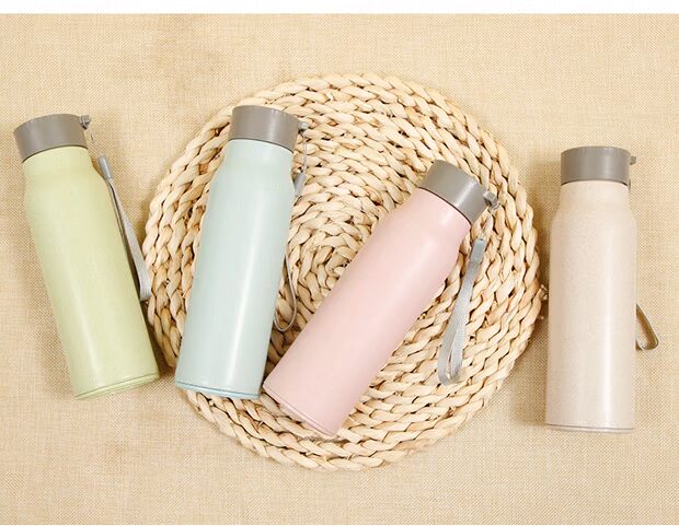 Tùy chỉnh cốc hương lúa mì có thể được in logo bán buôn nhỏ quà tặng cốc quảng cáo hoạt động mở cốc tùy chỉnh in - Tách cốc giữ nhiệt lock and lock