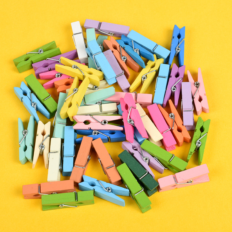 Color photo clip wooden cartoon cute teacher room decoration clip photo small wooden clip wedding photo clip