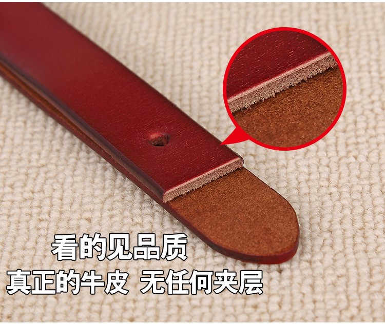 Phụ nữ mới thắt lưng da pin khóa thắt lưng Nhật Bản khóa thông thường quần mịn nhà sản xuất vành đai - Thắt lưng day nit da ca sau