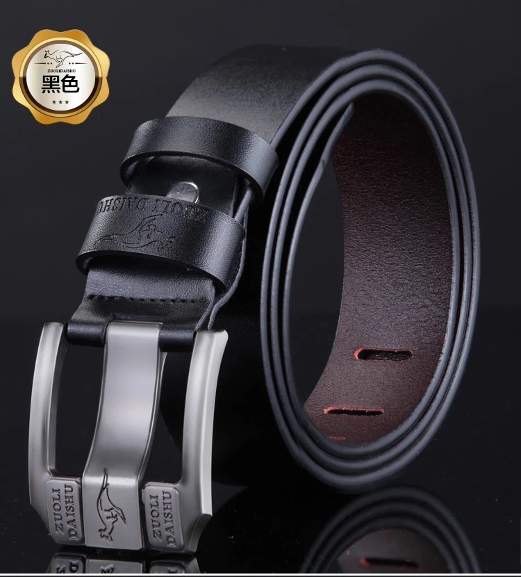 Zoe kangaroo nam dây da kết cấu kinh doanh thắt lưng nam giản dị đai da cá tính - Thắt lưng that lưng nữ mặc váy