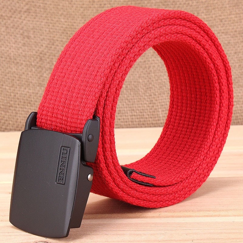 ENNIU đai vải dày vành đai ngoài trời giản dị nam phiên bản Hàn Quốc của các nhà sản xuất vành đai thủy triều có thể được tùy chỉnh LOGO - Thắt lưng thắt lưng cá sấu
