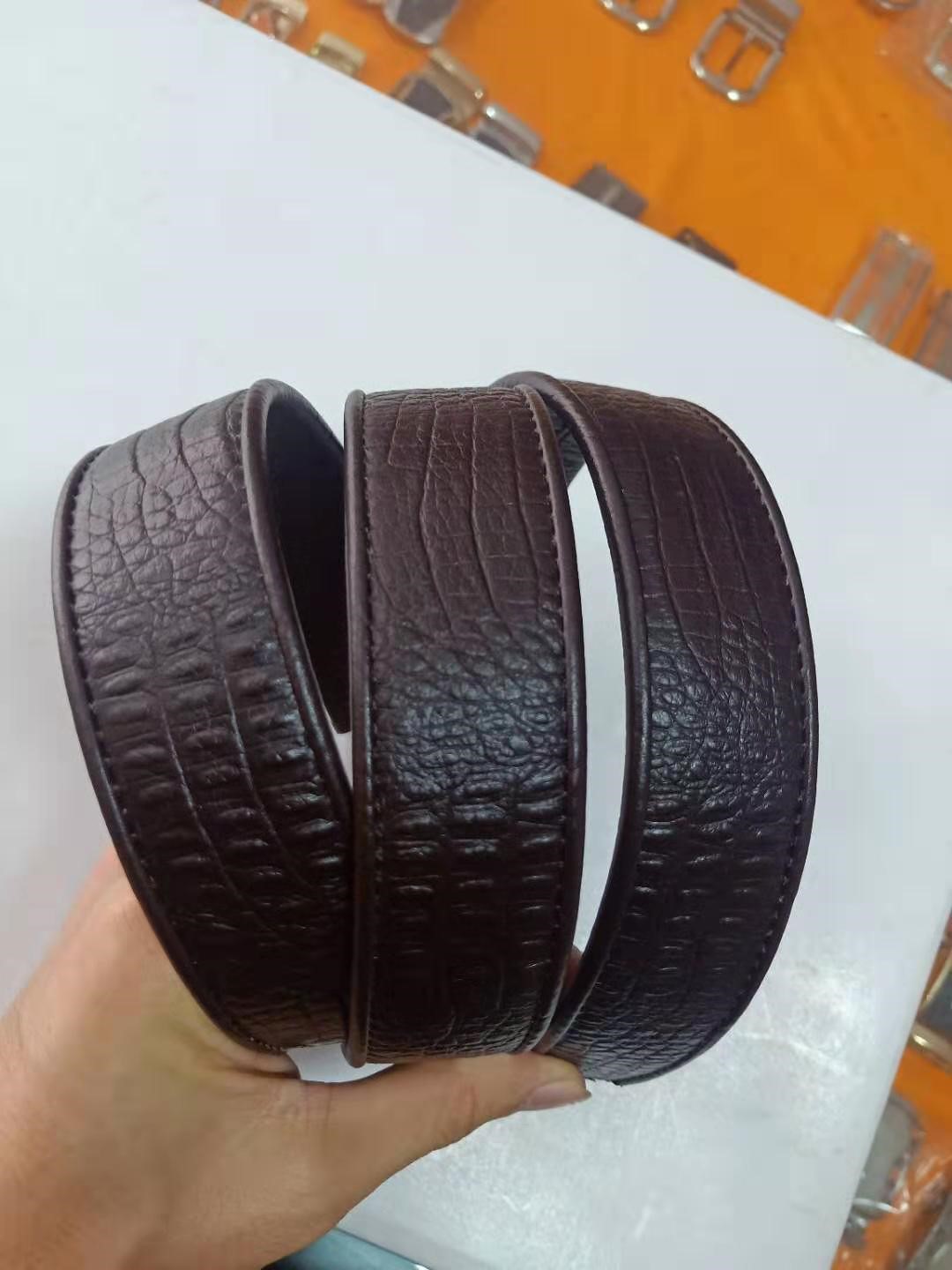 Các nhà sản xuất xử lý khóa tự động nam không khóa vành đai hai mặt vải da lộn thắt lưng da không khóa - Thắt lưng that lung da