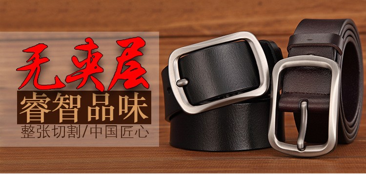 Vành đai mới pin nam khóa thắt lưng da nam giản dị retro nhà sản xuất vành đai thế hệ xuyên biên giới - Thắt lưng đai định hình bụng