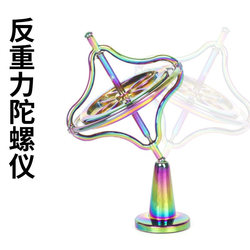 Black Technology Gyroscope Spinning Fingertip Spinner Alloy Anti-Gravity Tumbler Physics Science Education Creative Stress-Relief Toy