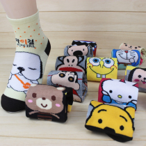 Autumn and winter womens socks stockings cute cartoon socks warm socks students socks high waist Korean women