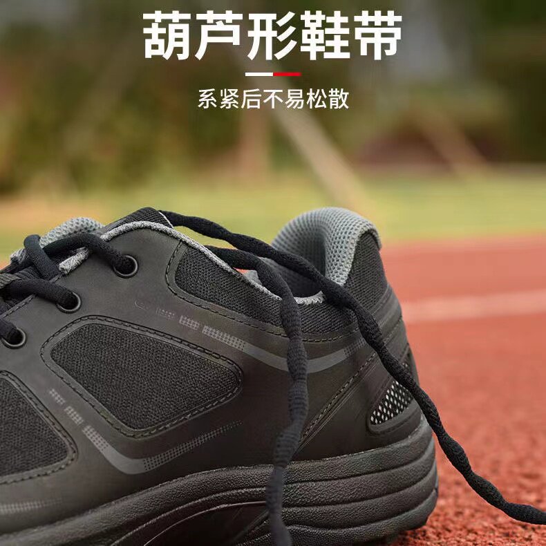 Training shoes men's black summer mesh outdoor shock-absorbing breathable new-style physical training running shoes