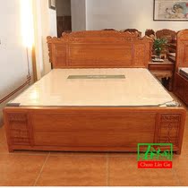 Redwood landscape Orchid Pavilion big bed pineapple tree master bedroom double bed solid wood Chinese style combination big bed rosewood bed