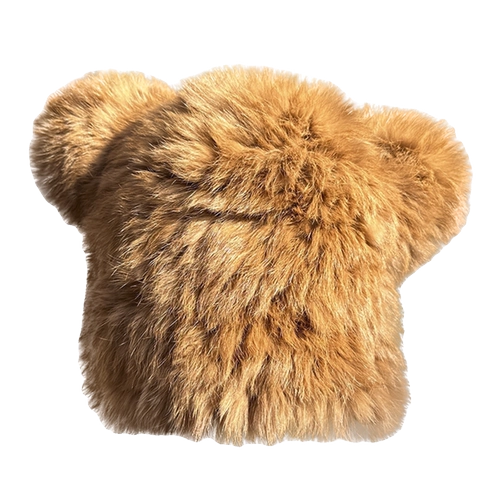 Милая демисезонная шерстяная удерживающая тепло бархатная шапка, с медвежатами, увеличенная толщина