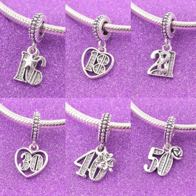 Pandora Bracelet Compatible with Digital Series Commemorative Charms S925 Sterling Silver Pendant DIY Gift for Best Friends and Couples