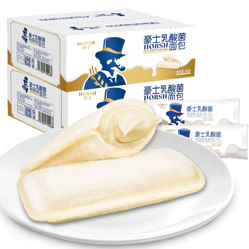 豪士 乳酸菌酸奶口袋面包 680g  天猫优惠券折后￥19.9包邮（￥29.9-10）