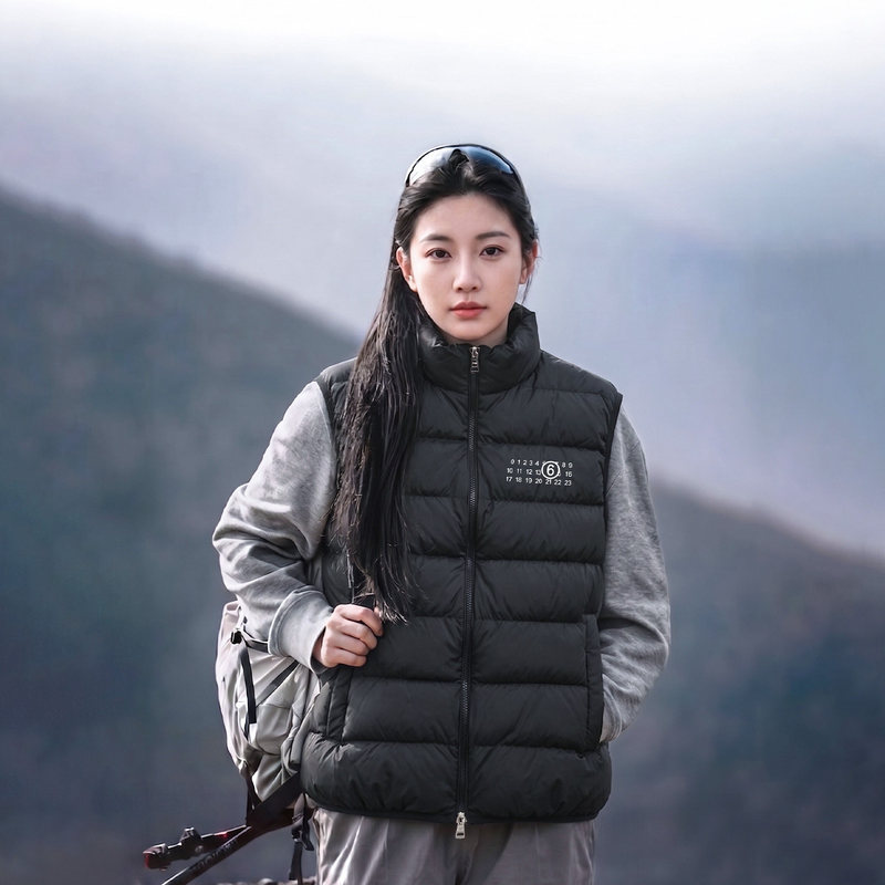 【90% Duck Down】Lightweight Ribbed down Vest for Men and Women, Autumn and Winter Outerwear, Warm Vest, Thickened Sleeveless Jacket