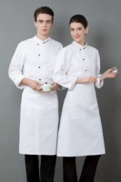 Белый лонгслив, фартук, английский