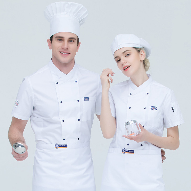 Chef Served Short Sleeve Summer Breathable Hotel Catering Egg Pastry Baking School Kitchen Chefs Serving Long Sleeves Men