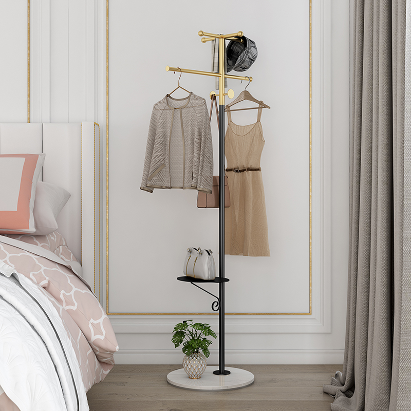 Nordic home vertical rotary clothes hanger floor bedroom net red living room hanging clothes rack minimalist modern clothes hat rack