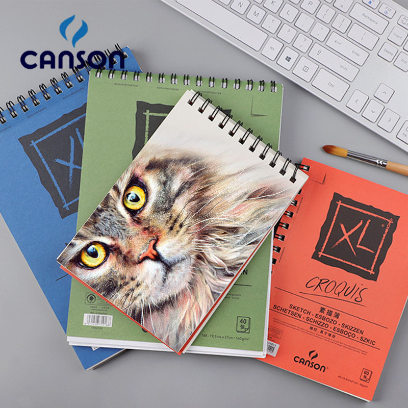 French Canson Consomes XL series sketches painting propylene water soluble colored pencil special with ring line Mike pen Benn