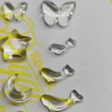 Прозрачное стеклянное украшение для ногтей для маникюра, с драгоценным камнем