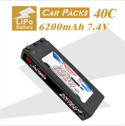 Redzone lipo 40C 6200mAh 7 4V 2S R & F Battery