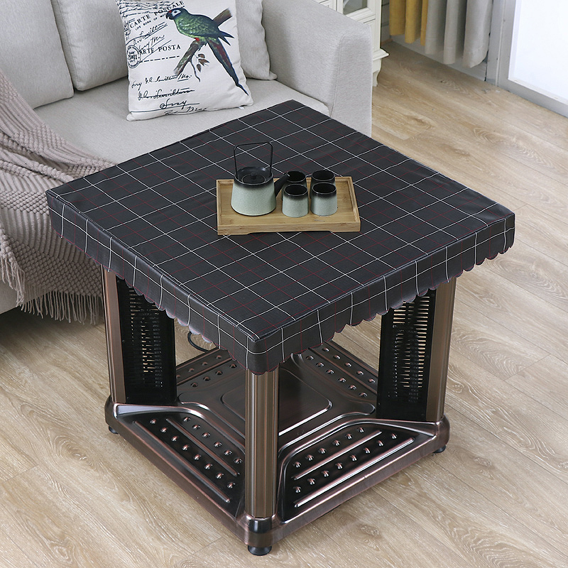 Household waterproof square grill leather cover heating furnace PU leather table cover heater leather cover grill electric stove rack tablecloth